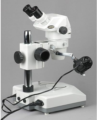 Miniatura 2 de AmScope ZM-2BX - Microscopio profesional de zoom estéreo binocular, oculares EW10x, aumento de 3.35X-45X, objetivo de zoom 0.67X-4.5X, iluminación