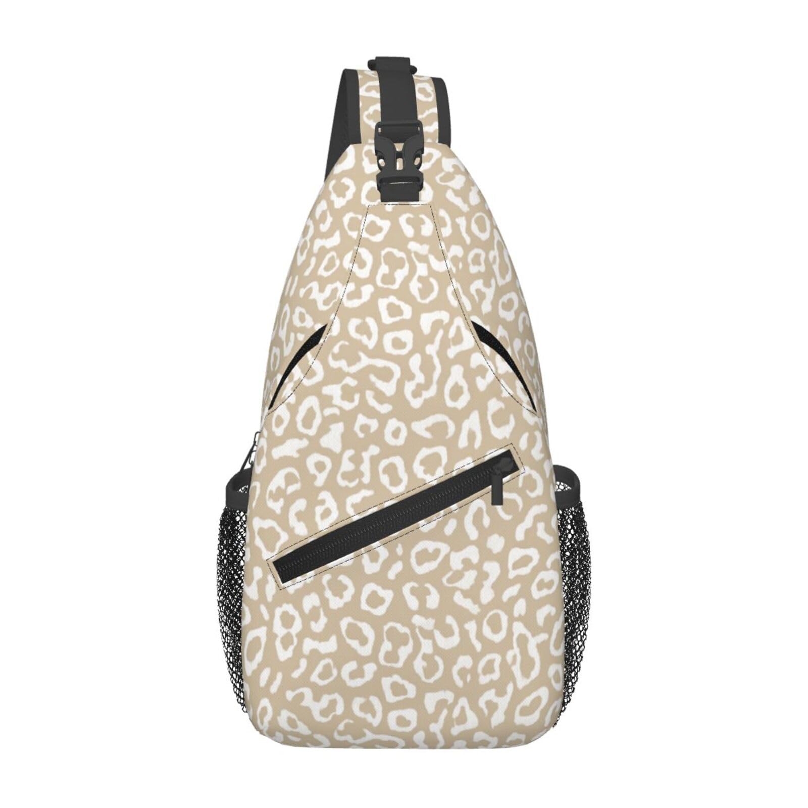 SUPLUCHOM Sling Bag Leopard Pattern Hiking Daypack Crossbody Shoulder Backpack Travel Chest Pack for Men Women
