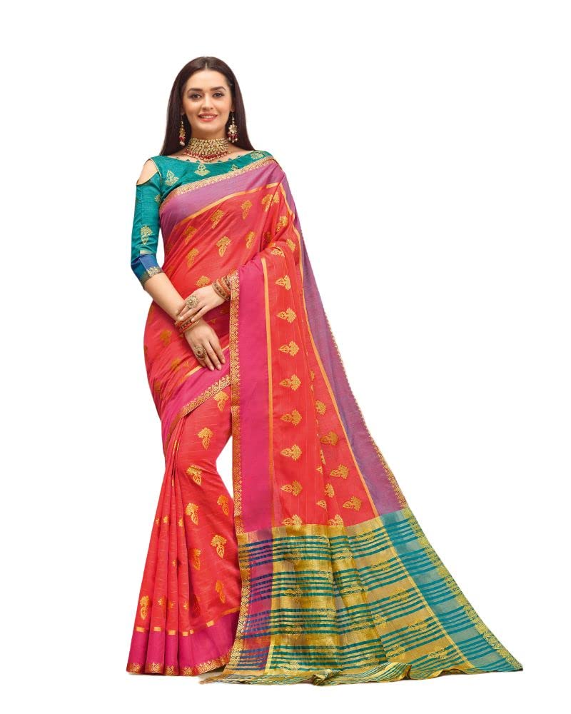 Saree Blouse for Women Traditional Indian Wear for All Ocation Sarees Ready to Wear (with Stitched Blouse)