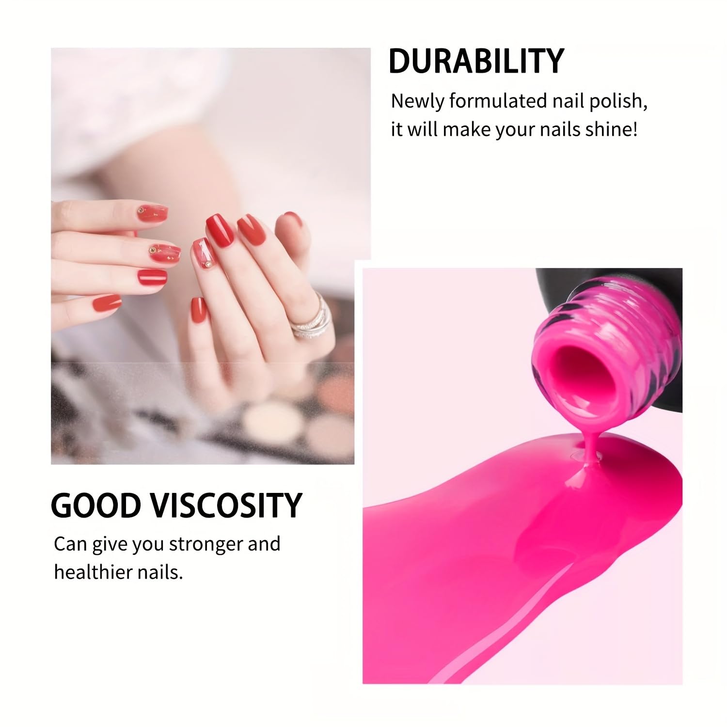 60Pcs Gel Nail Polish Set, 55Colors Nail Painting Art DIY Four Seasons, 8ml each Lasting and Durable Soak Off UV Gel Nail Polish Kit Ideal Perfect Nails for Nail Salon Home