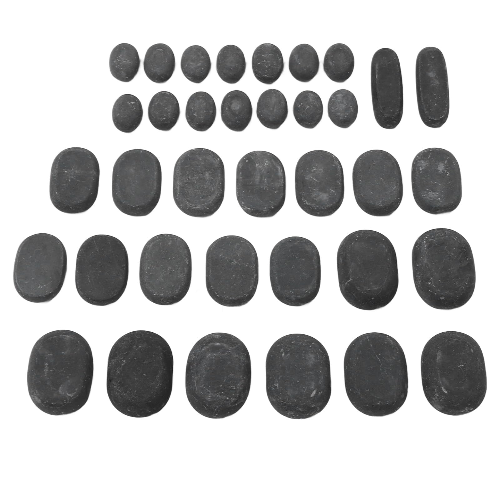 Para masaje con piedras calientes, juego de 36 piedras de basalto, para relajación corporal, alivio de la tensión muscular, uso profesional y de spa en el hogar