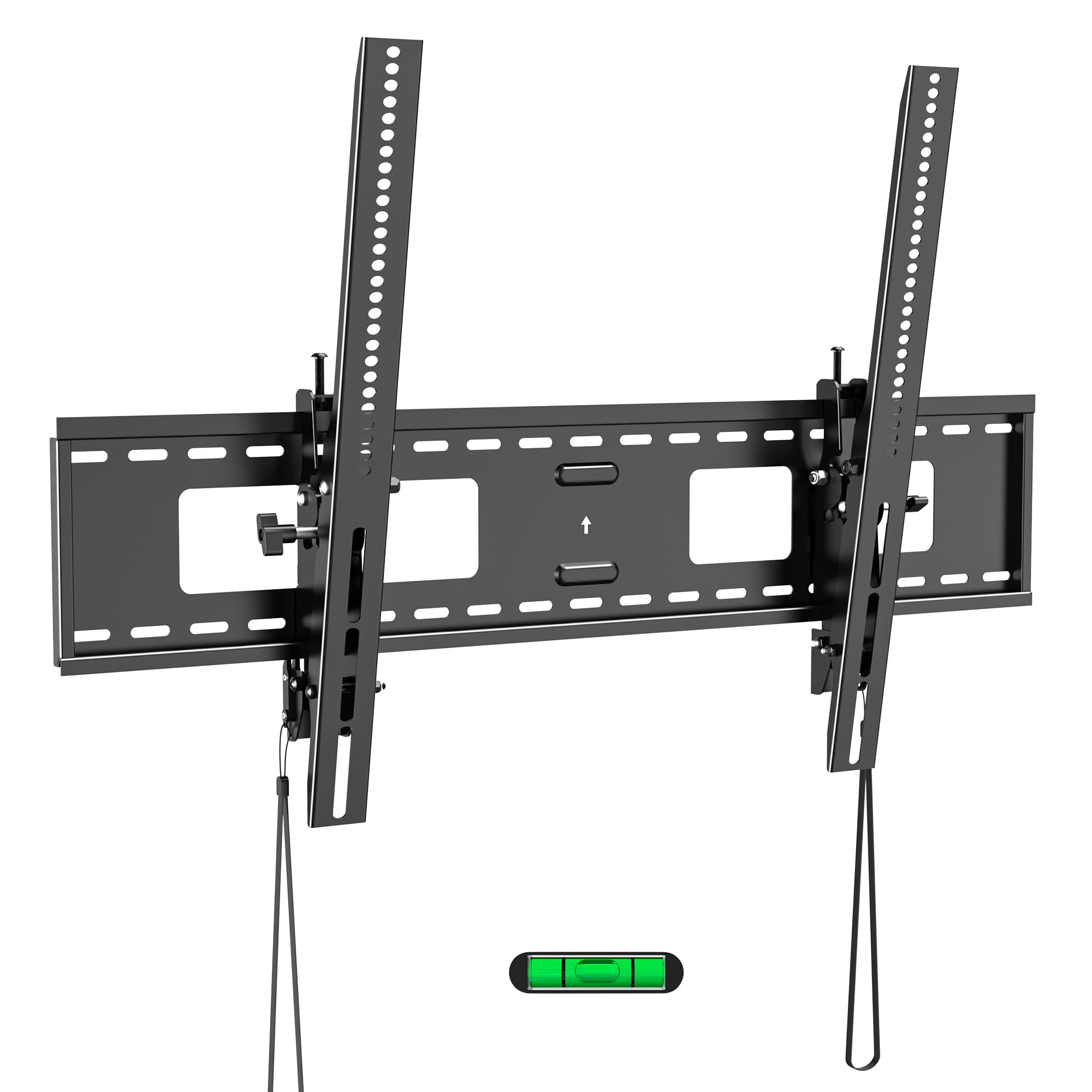 Soporte TV de Pared Articulado Inclinable para Pantallas de 55-120 Pulgadas Plana & Curva LED LCD, Resistencia XXL Soporte Pared TV hasta 125 kg, Máx VESA 900x600 mm | WHYFONE Soporte de TV ultra delgado máx. VESA 900 x 600 mm, nivel de burbuja y bridas i