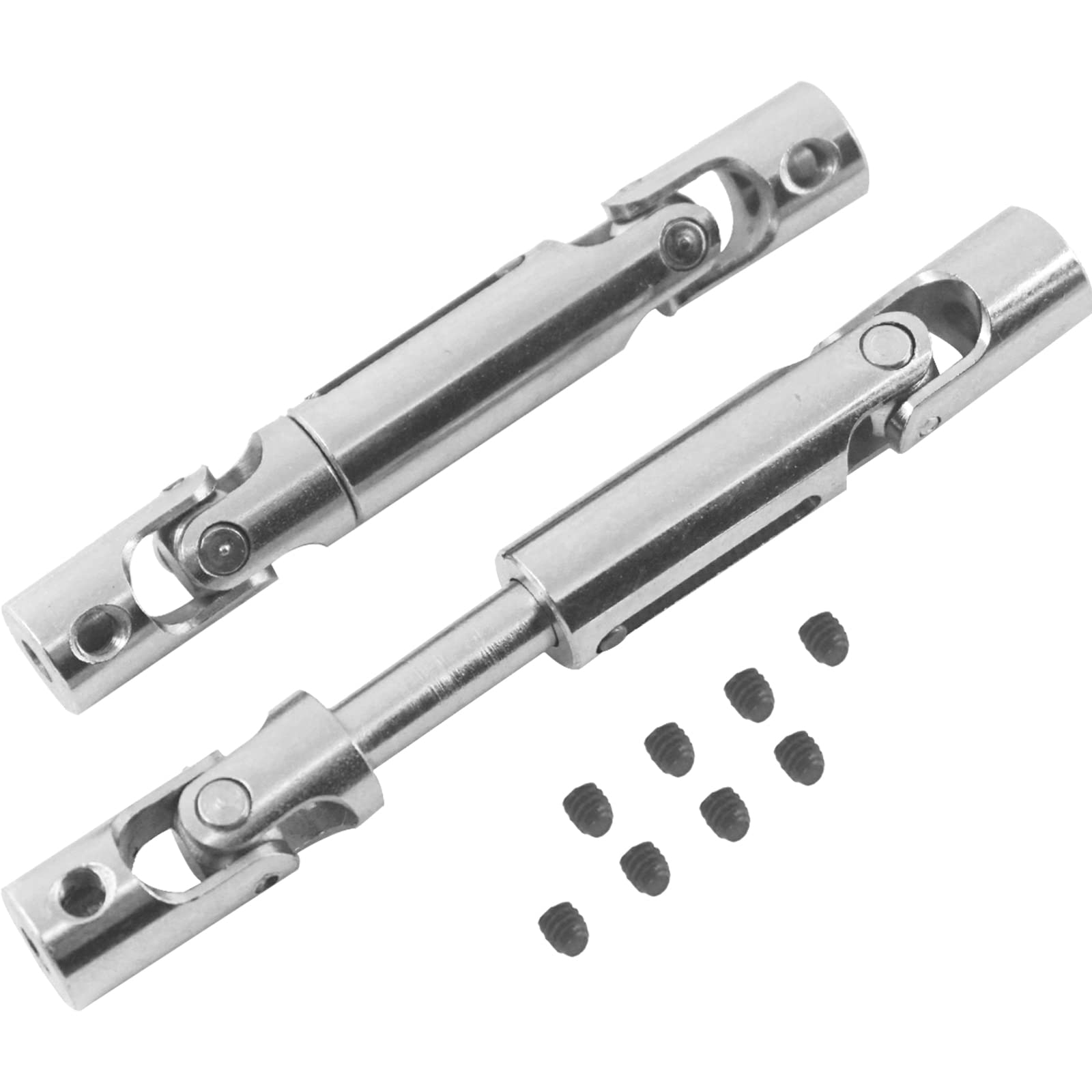 2Pcs Mirthobby Metal RC Universal Drive Shaft CVD Transmission Joint 57mm-71mmfor WPL MN Modes B-14 B-16 B-24-B-36 MN-D90 1/16 1/24 RC Military Truck Crawler Car