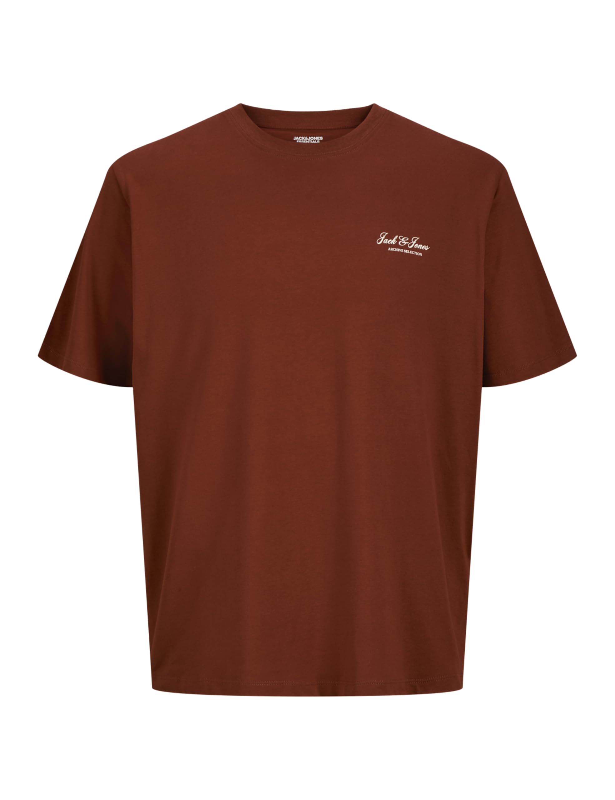 Jack & Jones Archive Graphic Crew Neck T-Shirt, Fired Brick, Size M, Men