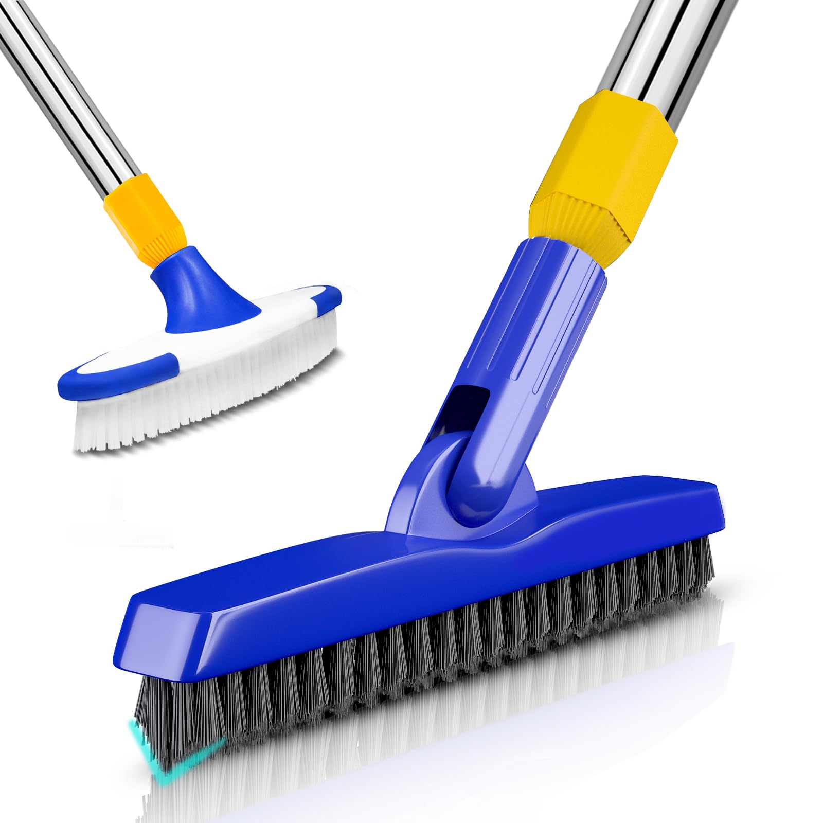 Sponsored Ad - ITTAR Grout & Scrub Brush Combo, Floor Scrubber with Long Handle, Multi-Purpose Stiff Bristles Cleaning Brush Set for Tile, Grout, Deck, Kitchen, Shower Floor (2 Pcs)