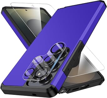 for Samsung Galaxy S25 Ultra Phone case with Tempered Glass Screen Protector+Camera Lens Protector,for Samsungs S25 Ultra Phone case,Silicone Durable Armor for Samsung Galaxy S25 Ultra case