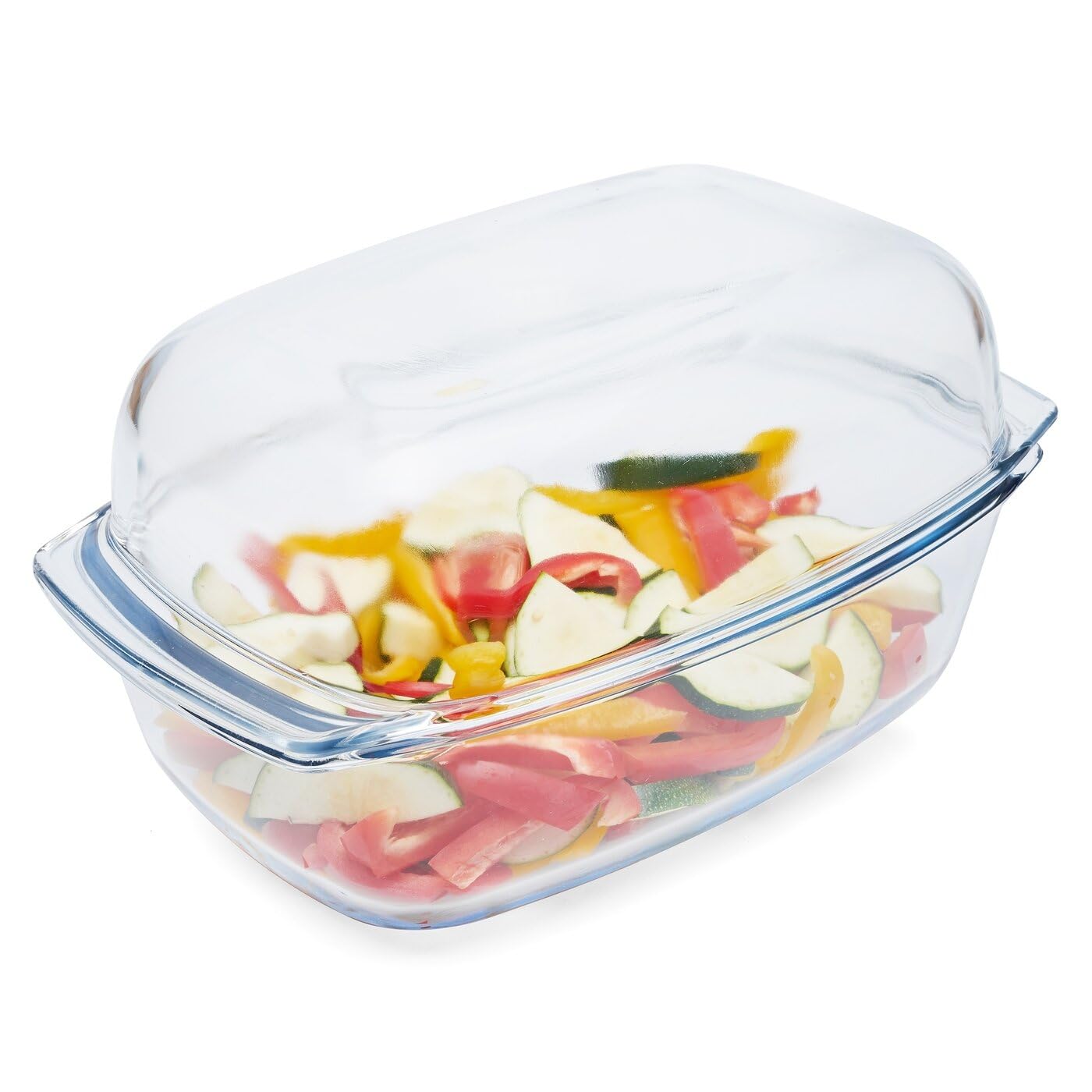 Termisil, Glass Casserole Rectangular, 7L,borosilicate (heat-resistant) glass, suitable for Gas Cooker, Electrical and oven.