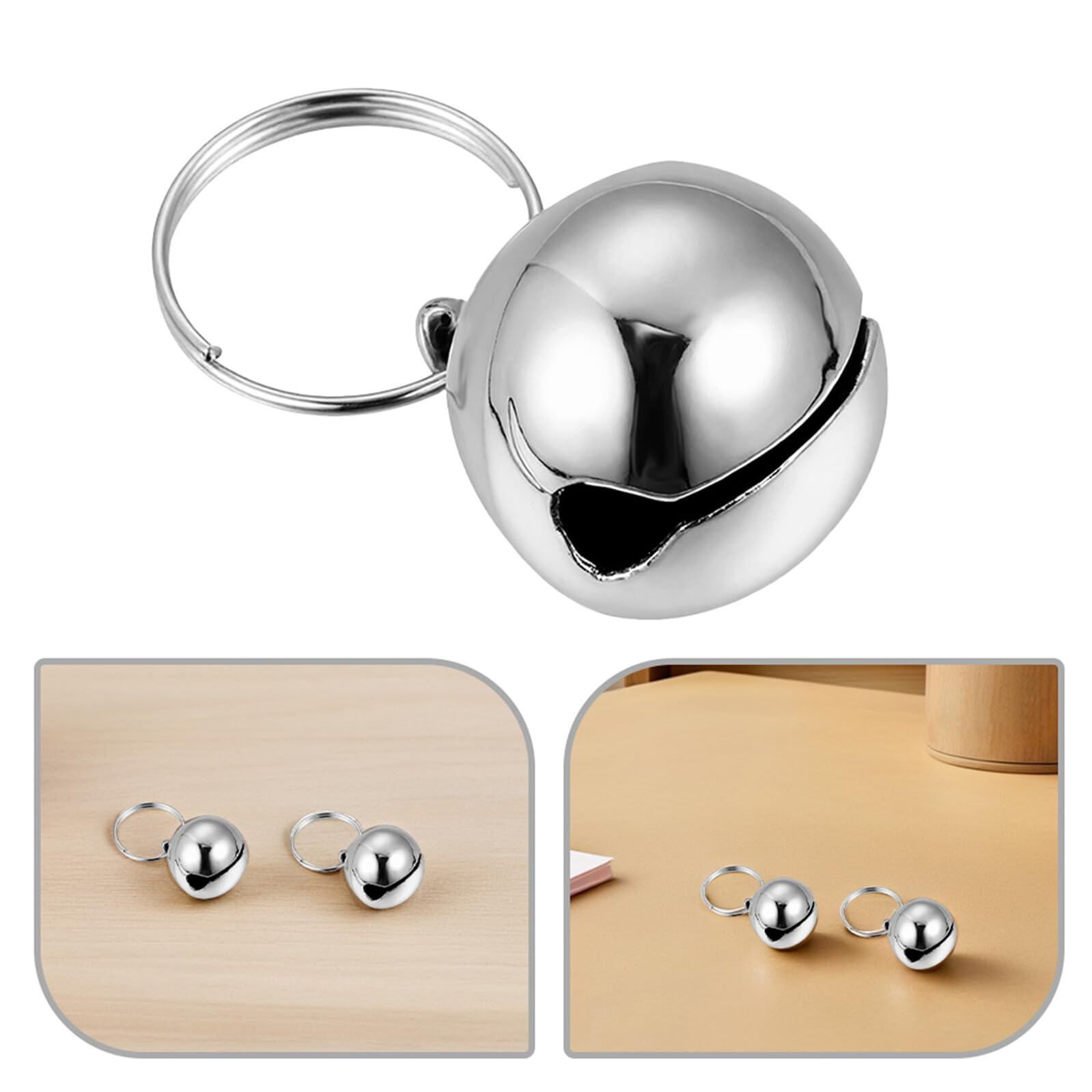 12 Clochettes en Métal Argenté pour Collier d'animaux, Son Clair et Fixation Facile, Accessoires Festifs pour Activités Extérieures et Entraînement