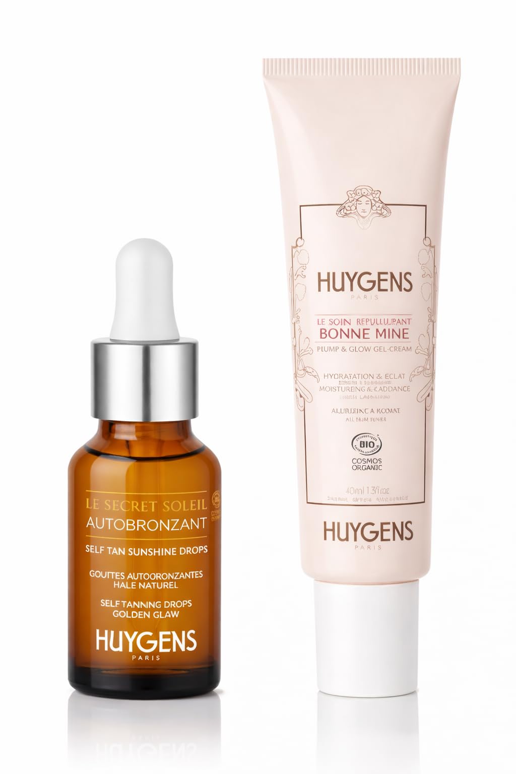 HUYGENS Glow Duo - Le Soin Repulpant Bonne Mine BIO & Visage Effet Bonne Mine & Bronzé