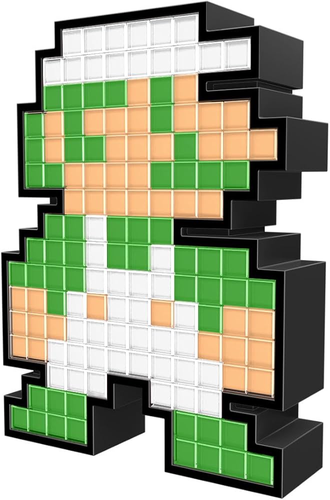 Amazon.com: PDP Pixel Pals 8-Bit Luigi : Everything Else