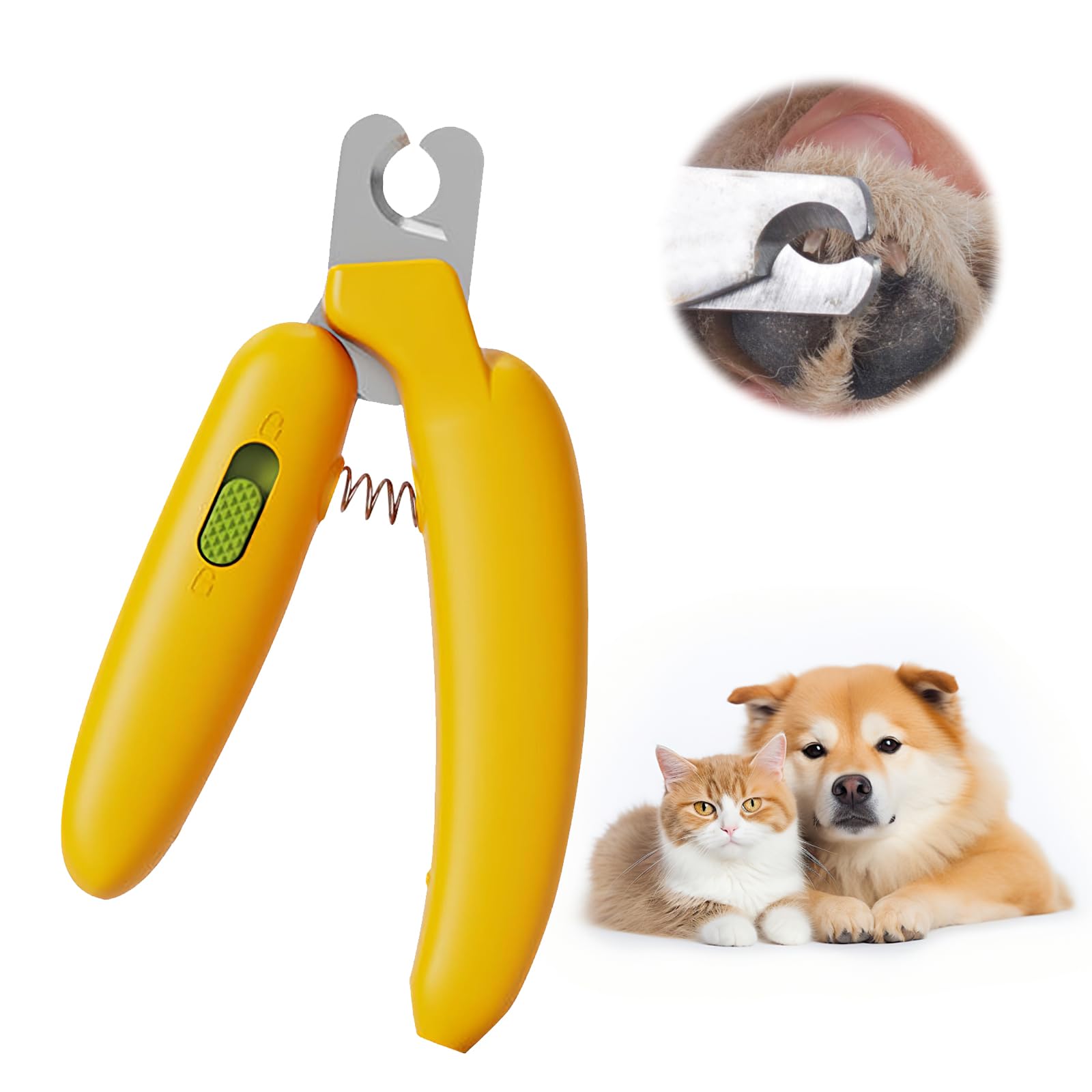 Wekuw Cortauñas Perro y Gato,Cortauñas Perro, Cortauñas Gato,Cortauñas Profesional para Perros, con Protector contra Salpicaduras Transparente,para Mascotas Pequeños Grandes y Conejos