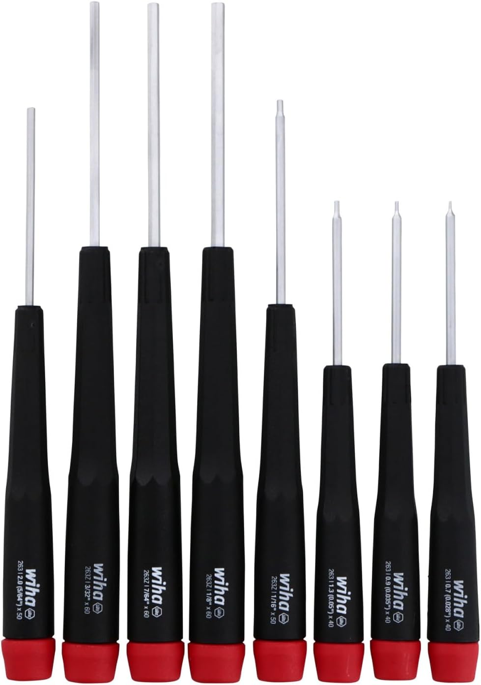 Wiha 26391 Screwdriver Set, Hex Inch With Precision Handle, 8 Piece