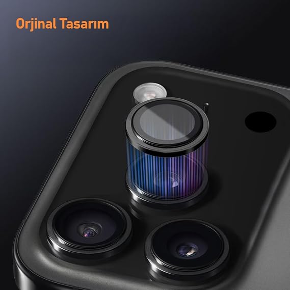 Metal 9H Camera Lens Protector (Orange) Compatible with BUFF LABS iPhone 17 Pro Max