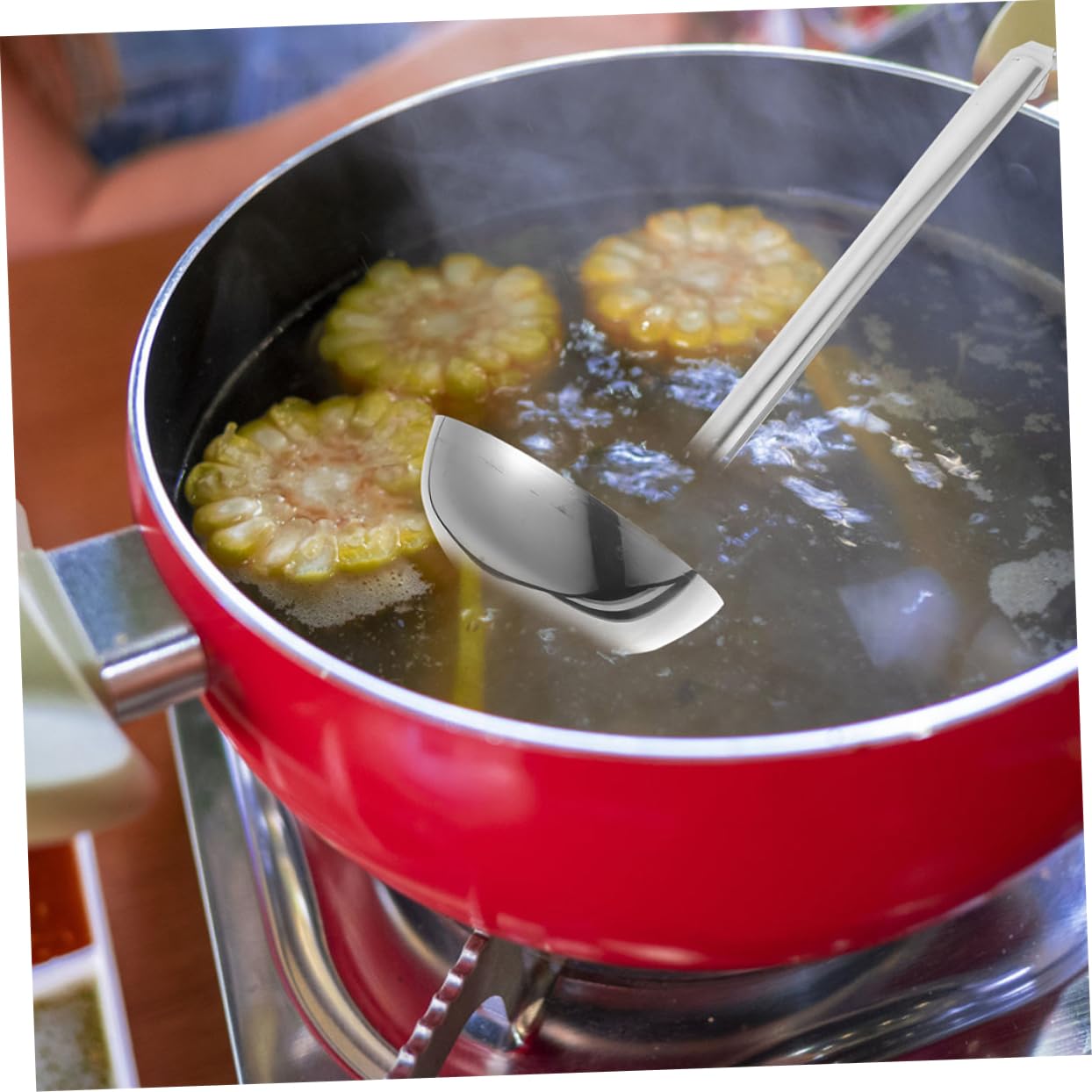 PRETYZOOM 6 Piezas Cucharas Pequeñas Inoxidable para Servir Sopa y Salsa Cucharón Versátil y Resistente para Cocina Diaria de Diseño Portátil y Duradero