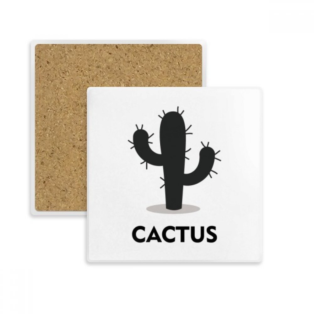 Plante Silhouette Coaster dessous de verre en pierre pour table basse salon