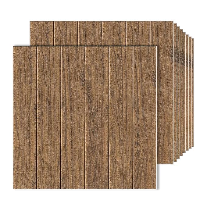 Image of 3D Brick Wallpaper for Wall | Self Adhesive PE Foam DIY Panel | Peel & Stick Decor for Home, Living, Bedroom & Office (70 x 77 cm, Appx 5.8 Sq Ft) (35, Dark Brown)