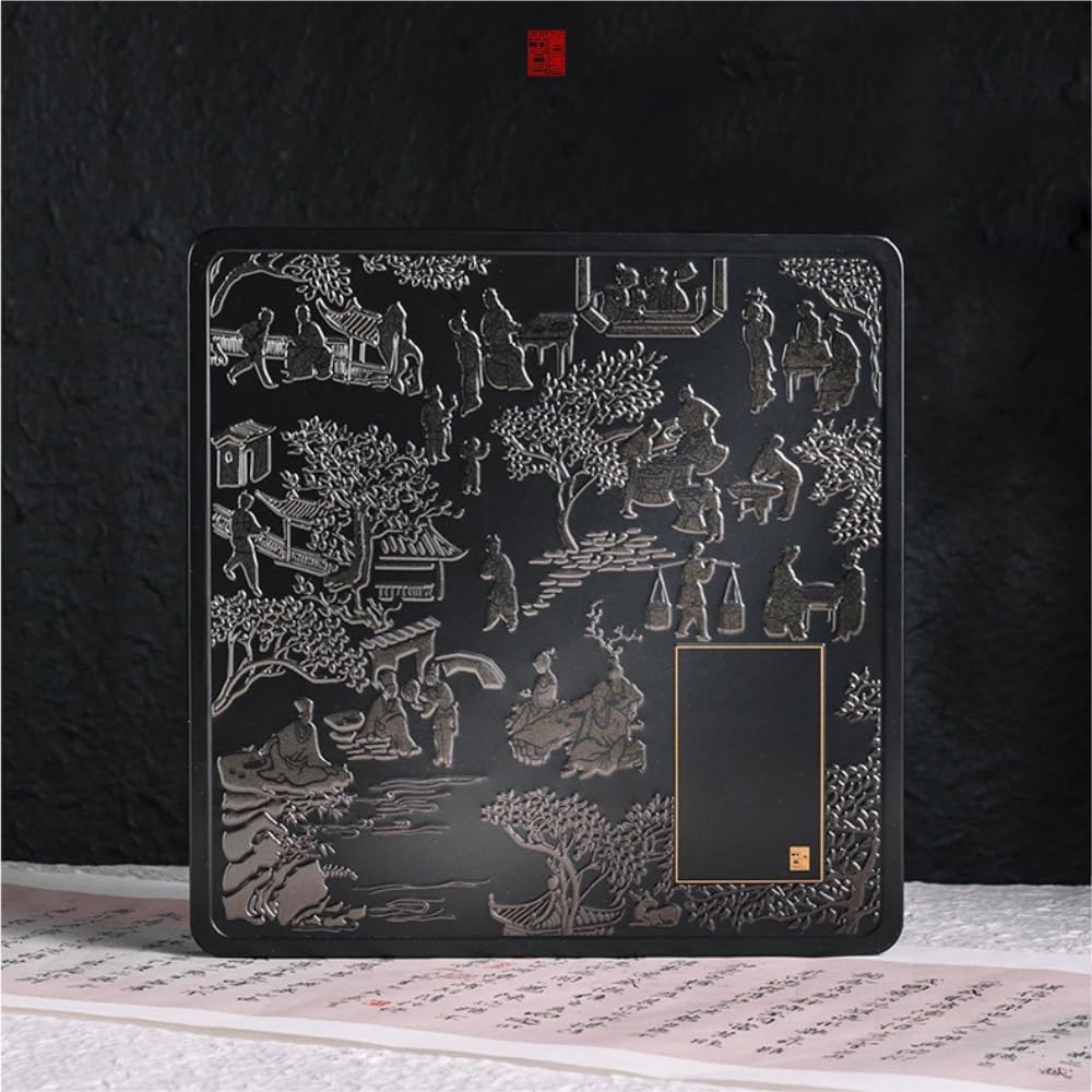 HLTYGWX Teedose, Vorratsbehälter für große Teemengen, quadratische Eisendose, versiegeltes Glas, großes Fassungsvermögen, leeres Glas, Tee-Set, einzelnes Glas, Geschenkbox-Set, Teedose (A)