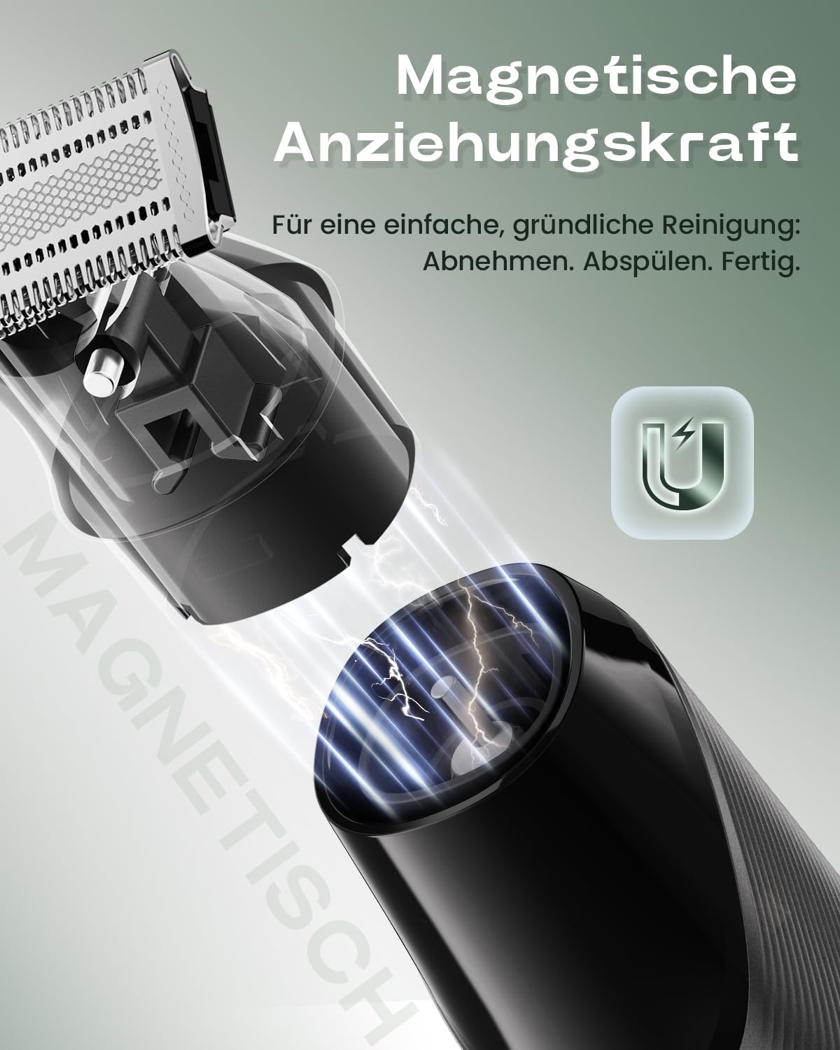 Intimrasierer Mann, Prettywill All-in-One Bodygroomer & Körperrasierer Herren mit Magnetkopf & Doppelklingen, IPX7 Wasserdicht, Elektrischer Rasierer für Ganzkörper & Gesicht, inkl. Aufsteckkämme