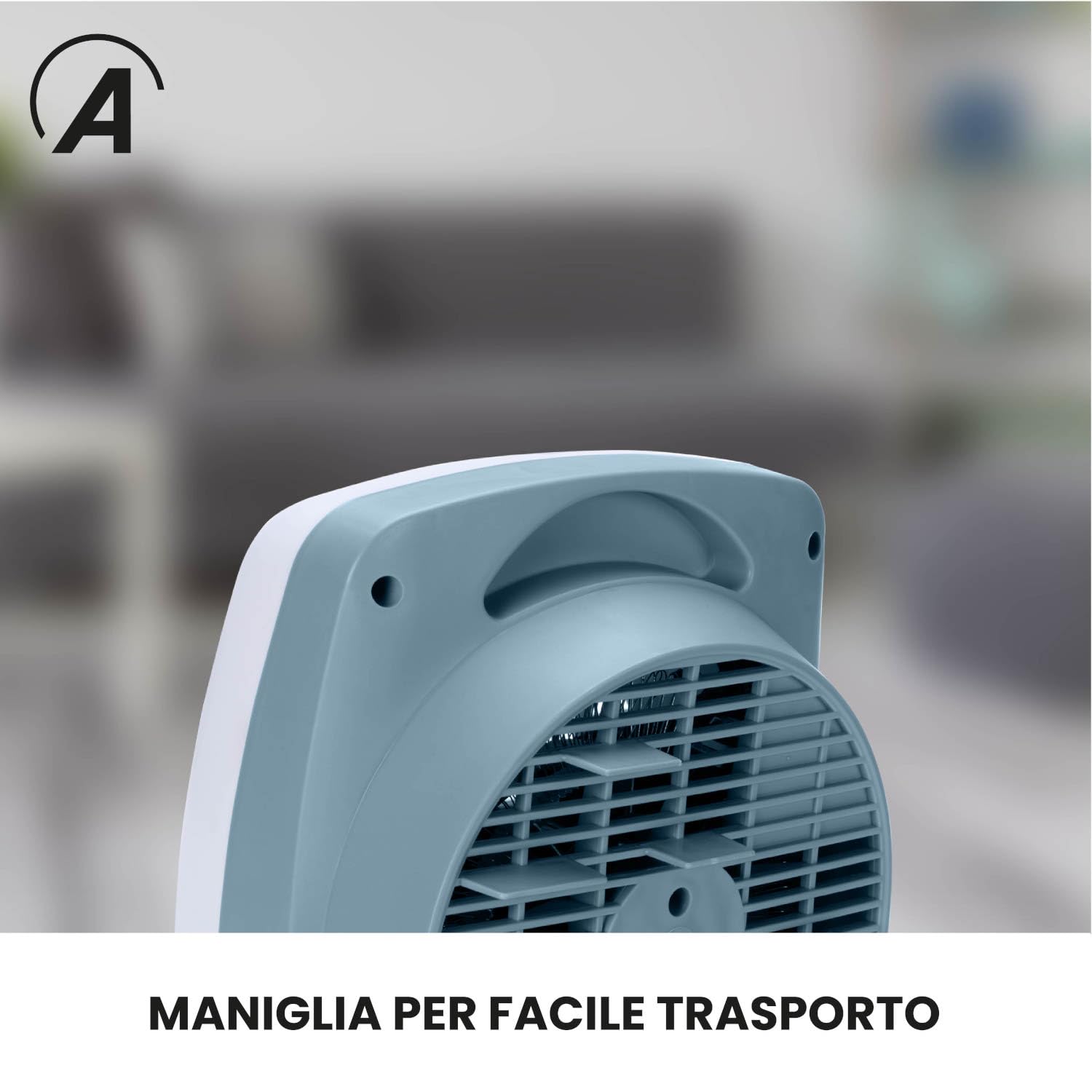 Ardes SIROCO Termoventilatore Elettrico Portatile con 2 Livelli di Potenza, Ventilazione Estiva, Termostato Regolabile, Protezione dal Surriscaldamento e Maniglia per il Trasporto - 3