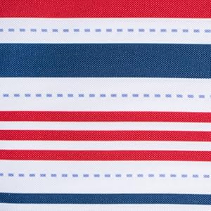DII Patriotic Stripes Tabletop Collection Stain Resistant Waterproof Napkin Set 20×20 Red White Blue 6 Count