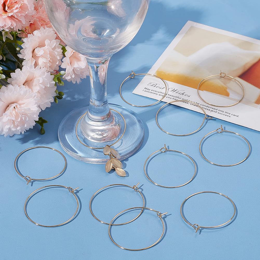 5 Paires De Boucles D'oreilles Créoles Plaquées Or 18 Carats - 35 Mm, Acier Inoxydable, Léger Et élégant