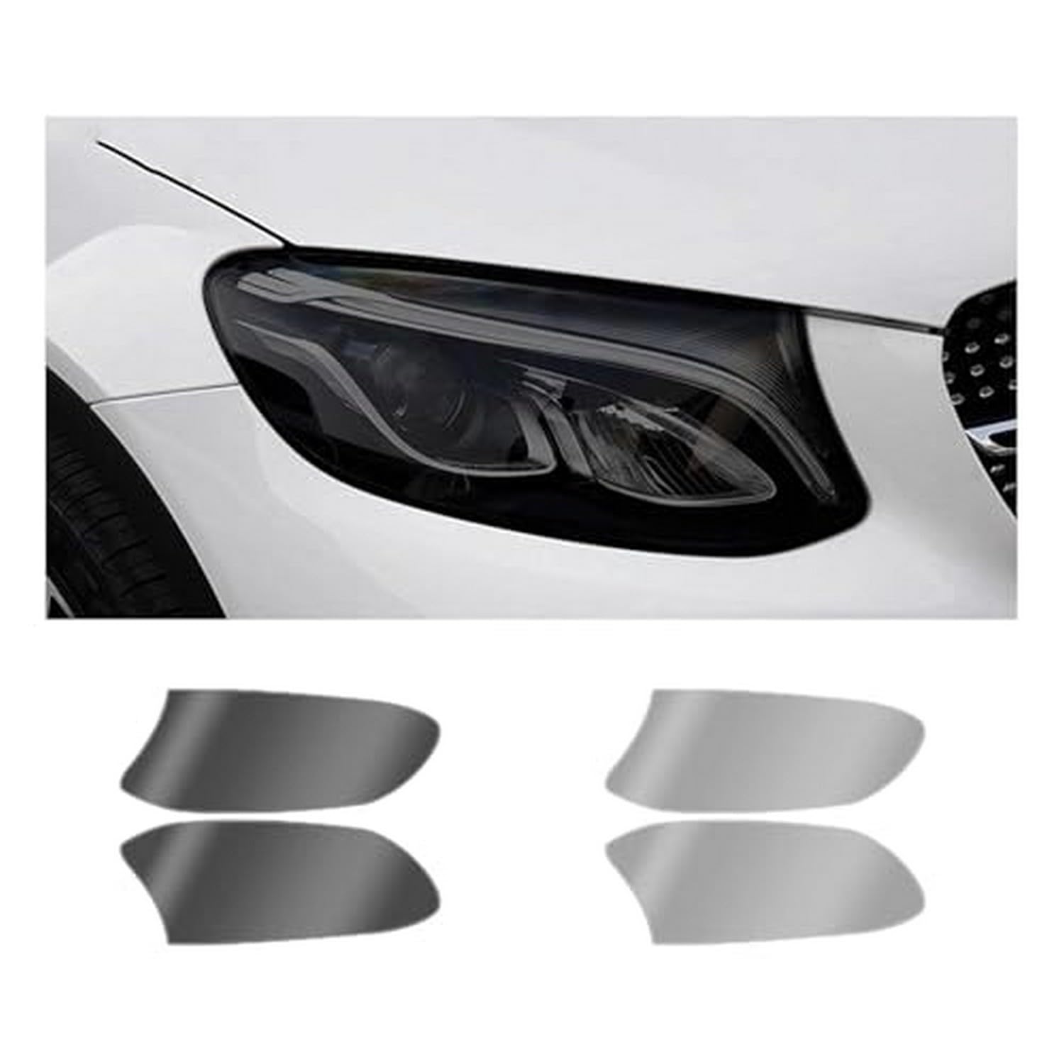 Film de phare Benz Classe GLC X253 2016-2019 protection TPU noir fumé auto