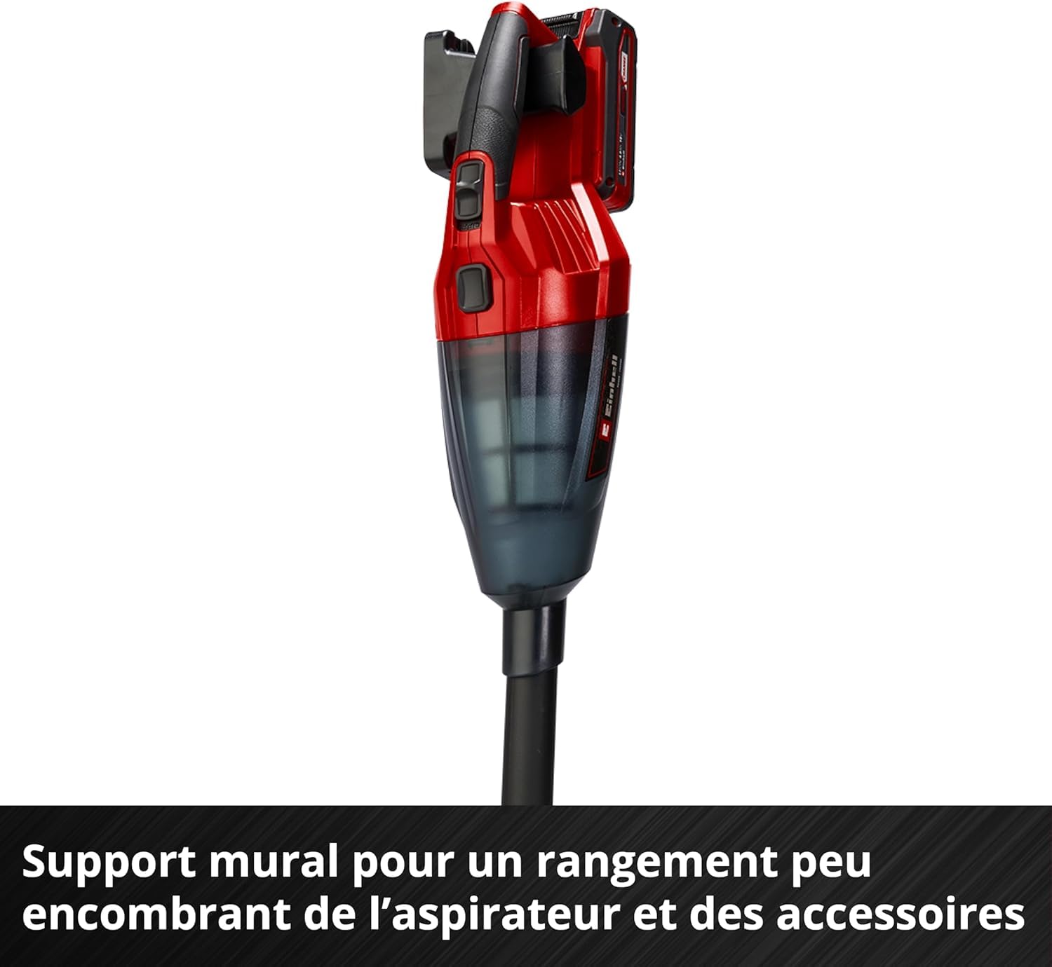 Einhell Aspirateur à Main sans Fil Te-VC 18 Li Solo -Power X-Change (18V, Livré avec Accessoires (Buse, buse à rainures...), Bac à poussiere 540ml) Livré sans Batterie ni Chargeur