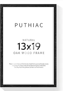puthiac 13x19 Oak Wood Picture Frame - 13"x19" Poster Frames for Wall, 13x19 Picture Frames for Wall, 13 x 19 Picture Frames, 13 x 19 Frames for Wall(1 Pack, Black)