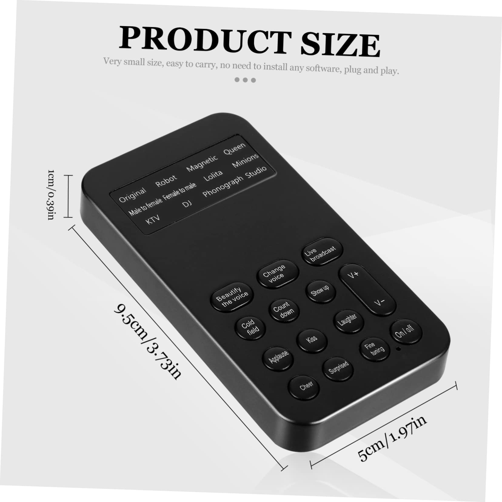 HOMSFOU Portable Mini Voice Sound Card Effects for Gaming and Live Broadcasts Compatible Phones and Computers Easy to Use and Carry for Recording and Entertainment