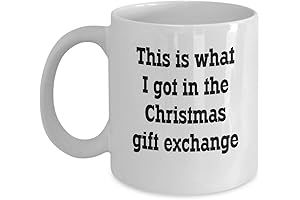 Cups, Funny White Elephant Gag Gift Exchange Coffee Mug, 11 ounces