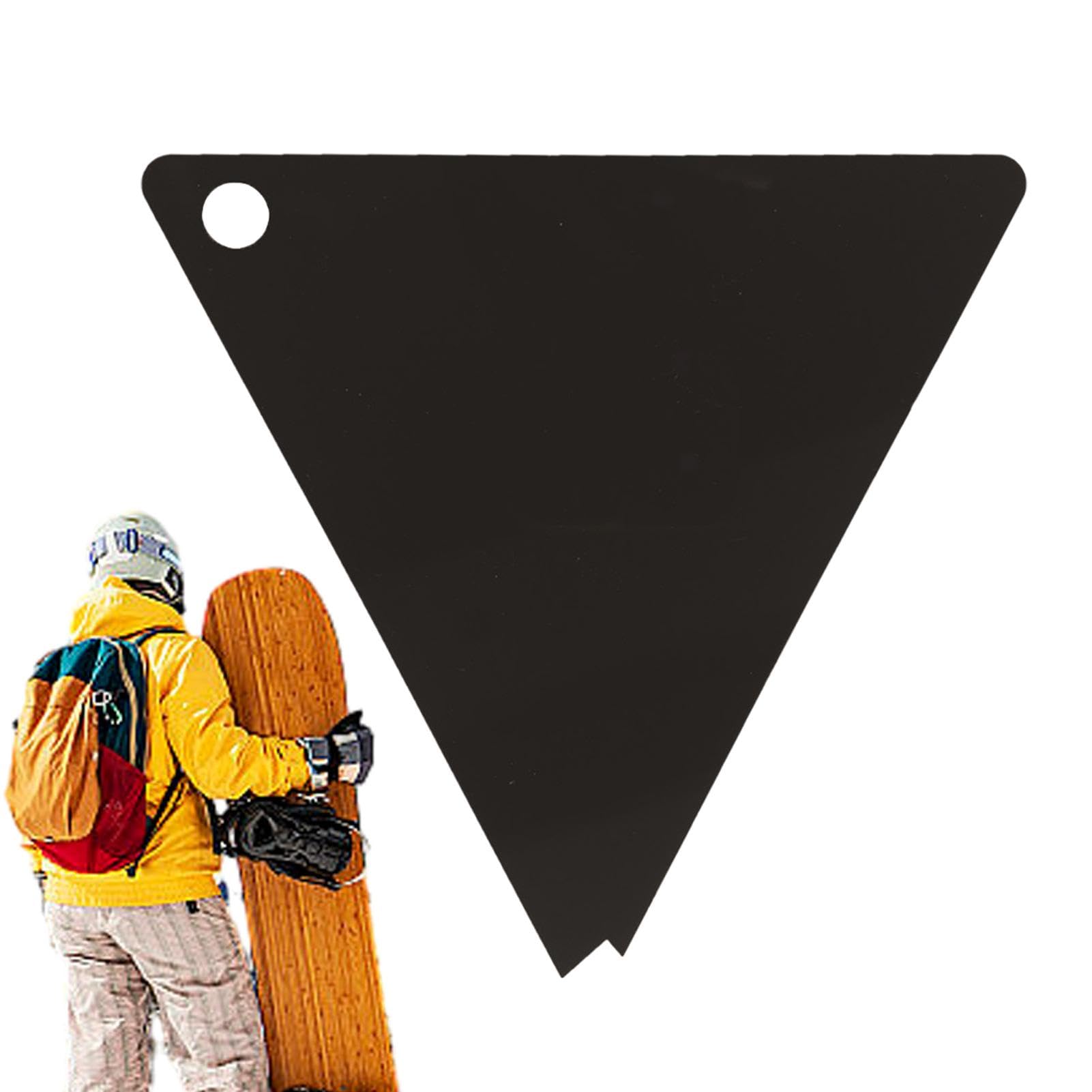 Rascador de cera acrílico triangular para snowboard y esquí