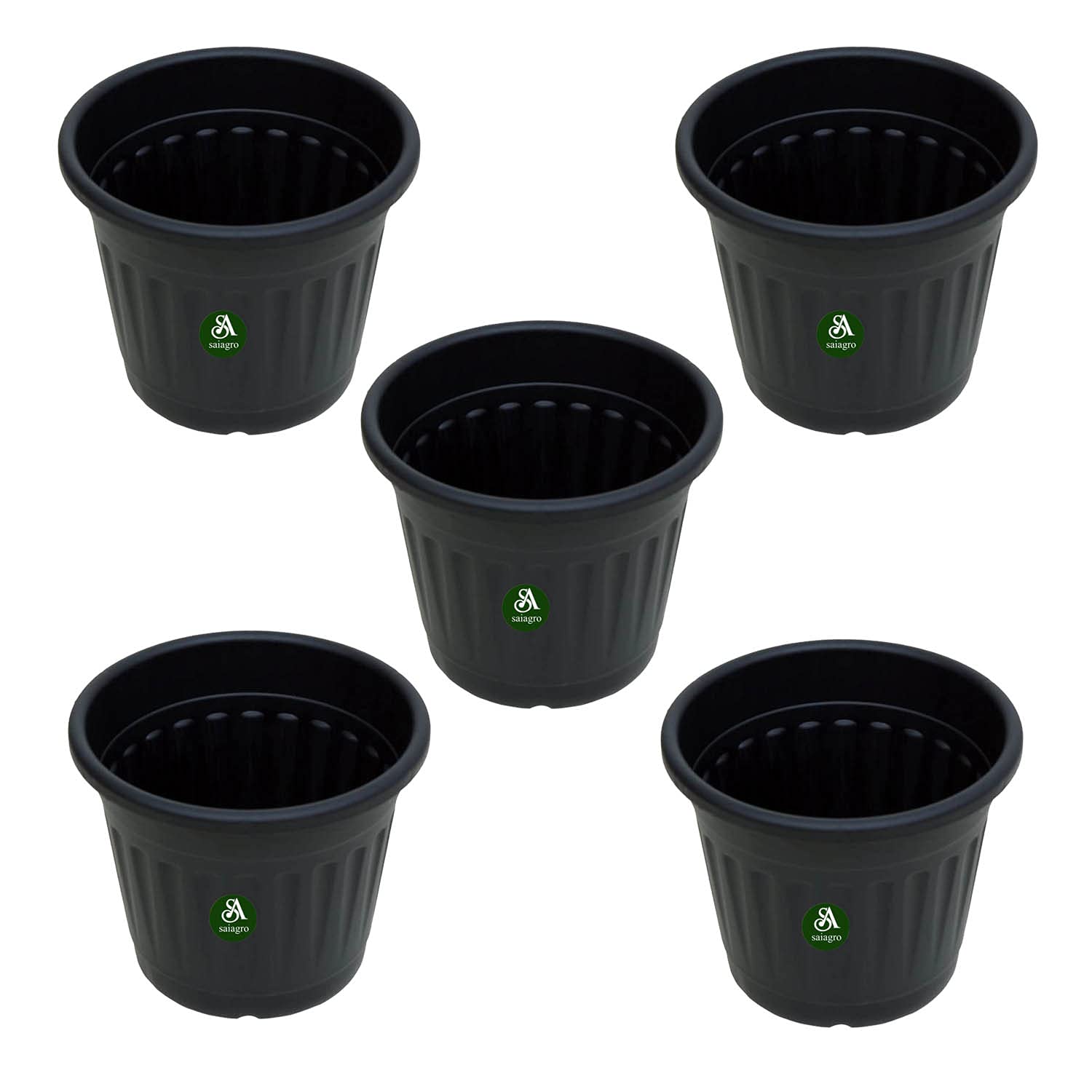 SAI Agro 10 INCH Flower Pot Pack of 5 / Indoor and Outdoor USE Pot / 10INCH Black Pot/Plant Container/PLANTERS (B0B3VT456X) Amazon Price History, Amazon Price Tracker