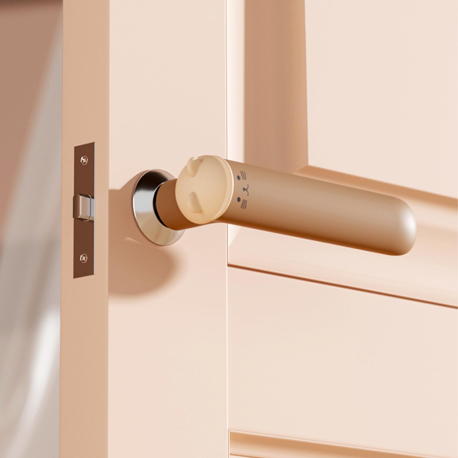 ChangXiang 2Pcs Non-Slip Door Handle Glove Covers Flexible Anti-Static Door Knob Cover Elastic Flat Door Handle Lever Cover for Safety Door Knob Protector - Image 4