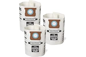 90661 Shop Vac Bag: Pack of 3 Replacement Filter Bags for 5-8 Gallon Shop Vacuums