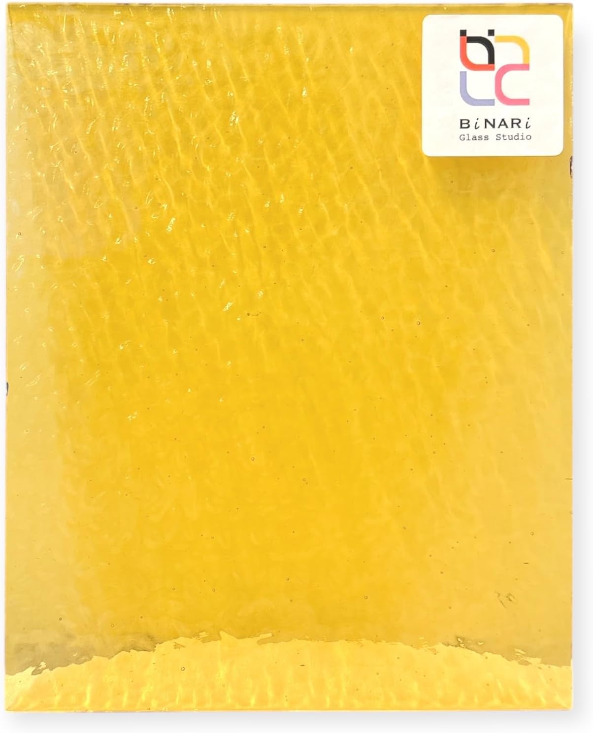 Wissmach Stained Glass Sheet: Light Amber English Muffle (8"x12"-1 Sheet) | Curated by BiNARi Glass Studio
