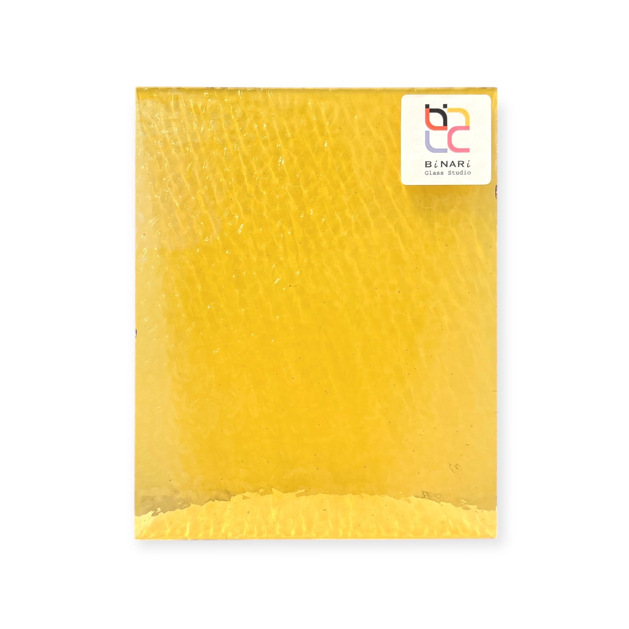 Wissmach Stained Glass Sheet: Light Amber English Muffle | Curated by BiNARi Glass Studio