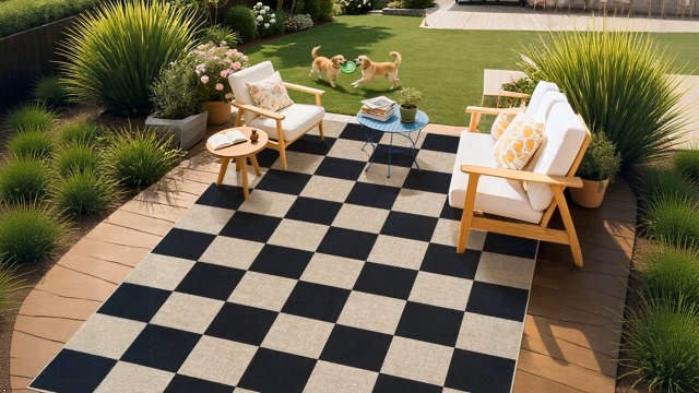 Tapete decorativo GarveeHome 5'x7' negro miniatura 7