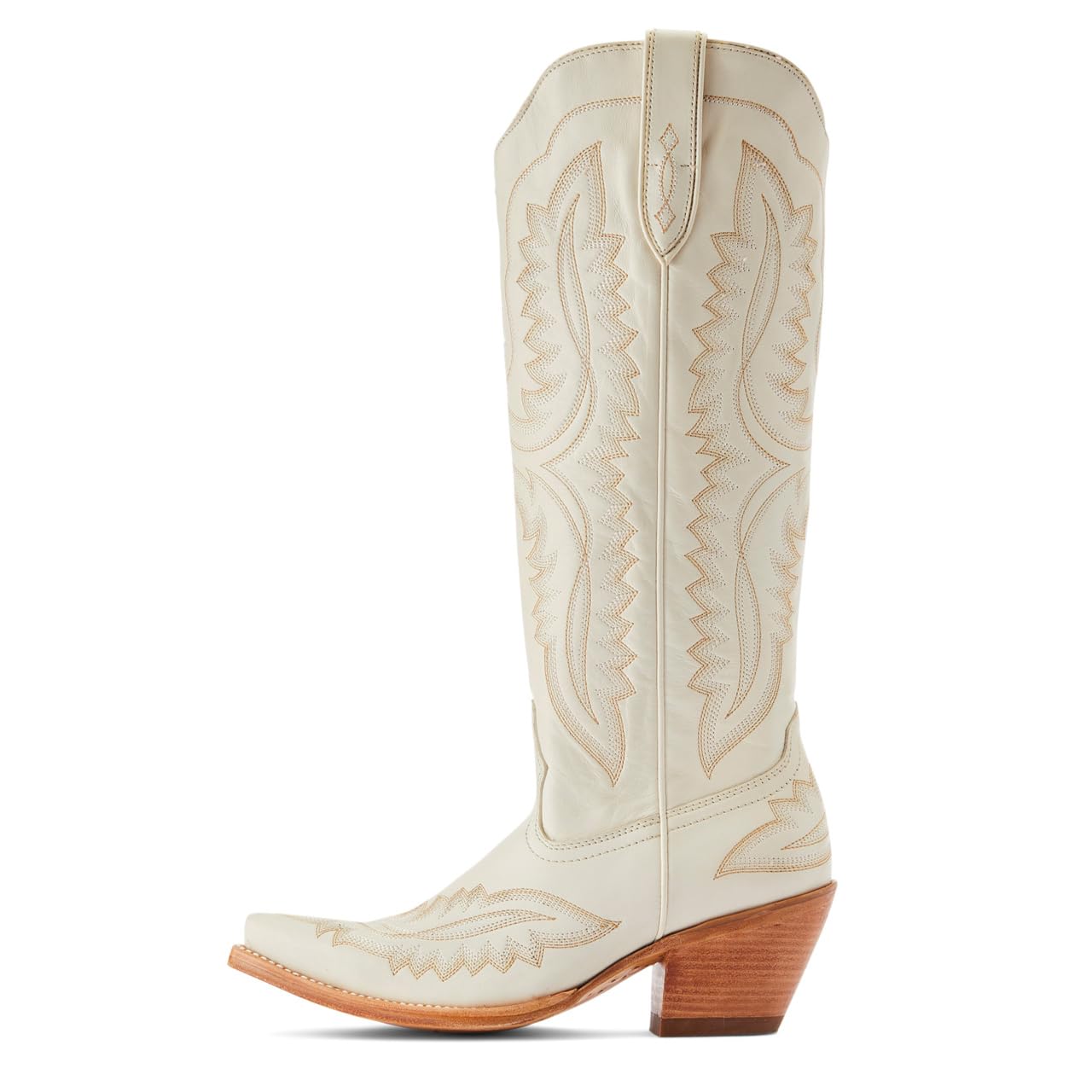 Ariat Casanova - Stivali casual da donna ricamati, con cerniera, tacco medio alto al ginocchio, 5-7,6 cm, colore: marrone