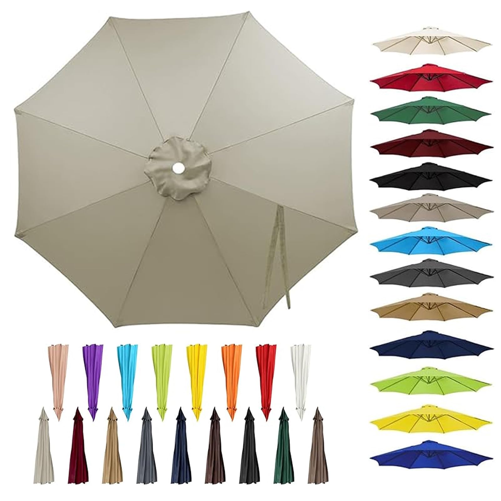 EYKWKB Replacement Parasol Canopy, Garden Parasol Covers, 6 Arms/8 Arms Replacement Umbrella Top Fabric cover, Sun Parasol Umbrella Canopy Replacement Outdoor, Patio Umbrella Canopy — image 1