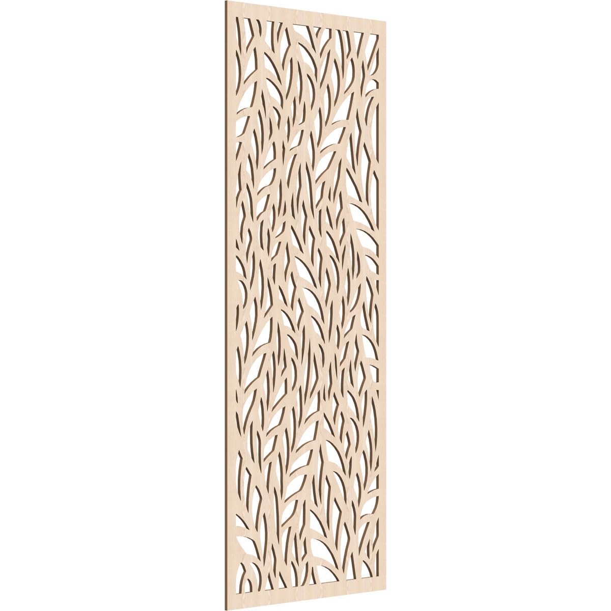 Ortonville Decorative Pierced Fretwork Wood Wall Panels, 33 3/8"W x 84 3/8"H x 3/8"T, Red Oak