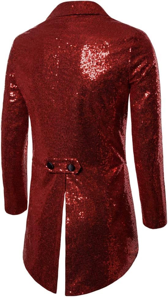 Men's Sequin Tuxedo Tailcoat Fashion Slim Fit Banquet Nightclub Blazer Wedding Dinner Dress Tuxedo Jacket Coats2