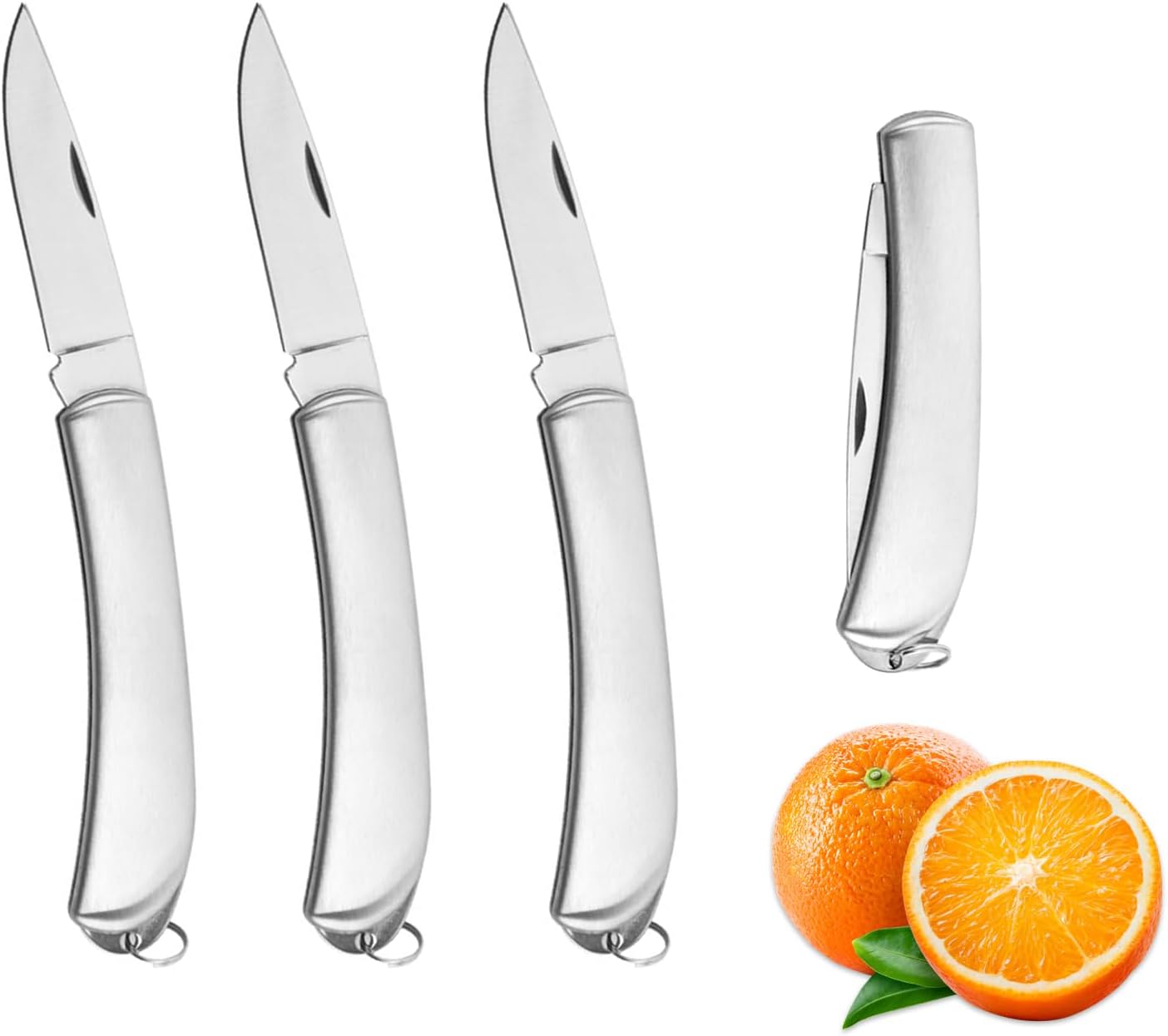 Fruit Knife, 4 Pack Small Kitchen Knife Sets, Sharp and Durable Folding