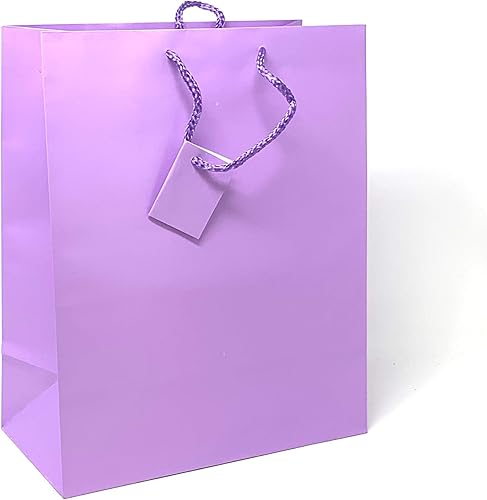 Miniatura 9 de allgala Paquete de 12 bolsas de regalo de papel de color sólido de alta calidad (13 pulgadas LG-Verde-GP50072)