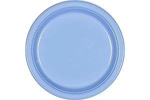 Beautiful, Durable Pastel Blue Round Plastic Plates - Perfect for Events and Parties