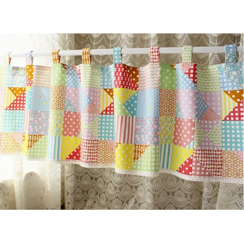 Cortina pequeña de cocina OKUOKA decorativa y a prueba de polvo para muebles