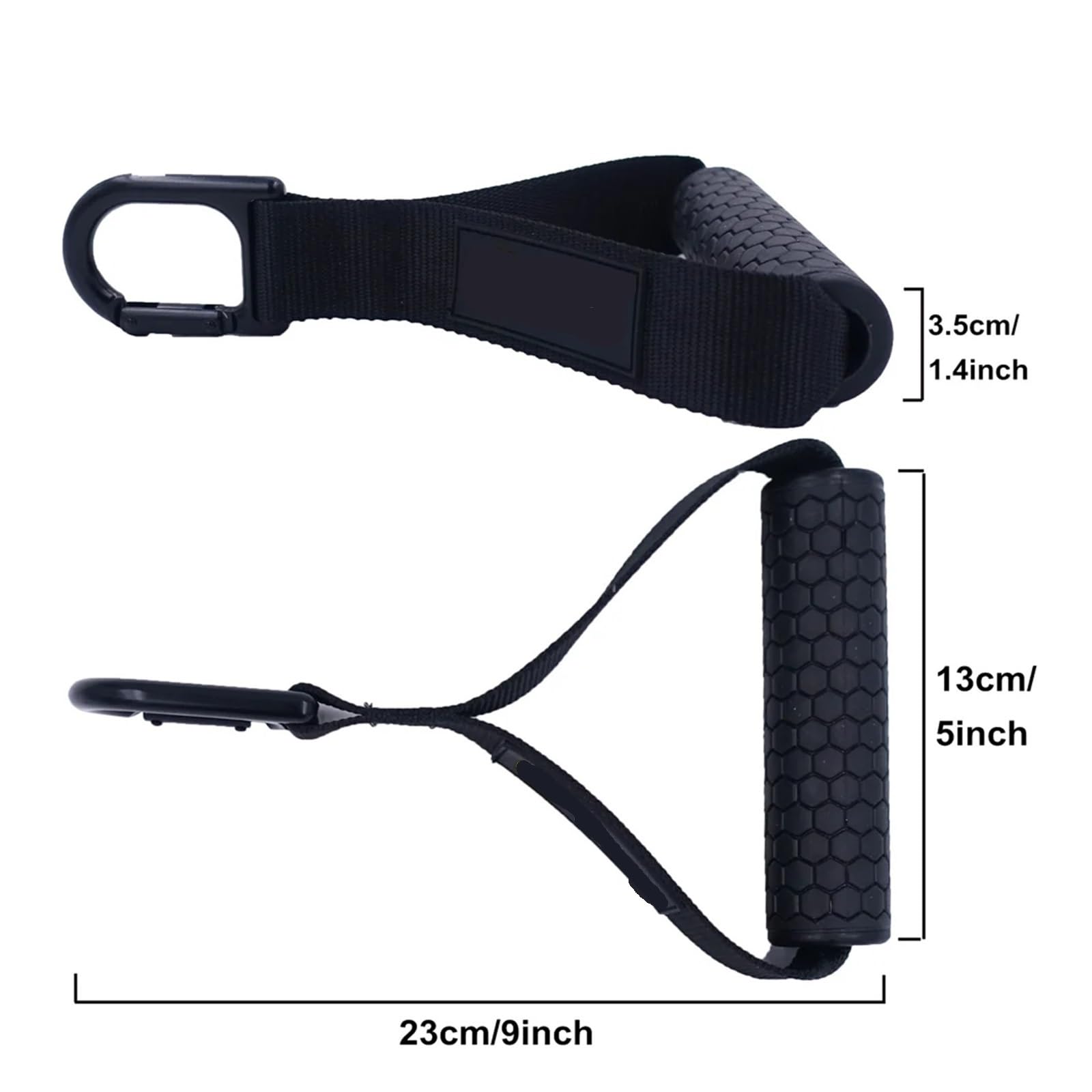 Bandas de resistencia Asas Asas de gimnasio de alta resistencia, núcleos ABS sólidos con mosquetón for accesorio de máquina de cables, accesorios de entrenamiento de Fitness en casa(With Metal Handle)