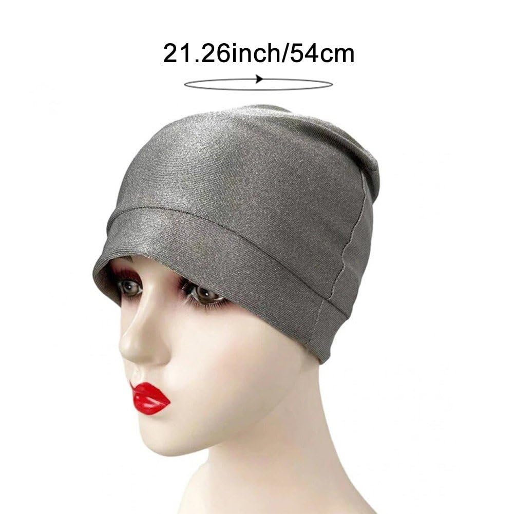 Gorro Unisex Antirradiación, De Fibra Plateada, con Protección contra Ondas Electromagnéticas Y RF, EMF 5g Y WiFi.
