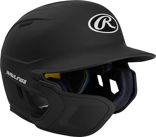 Miniatura 10 de Rawlings  Casco de bateo de béisbol MACH Adjust  Protector facial ajustable  Mate  Tamaños JR y SR  Varios colores