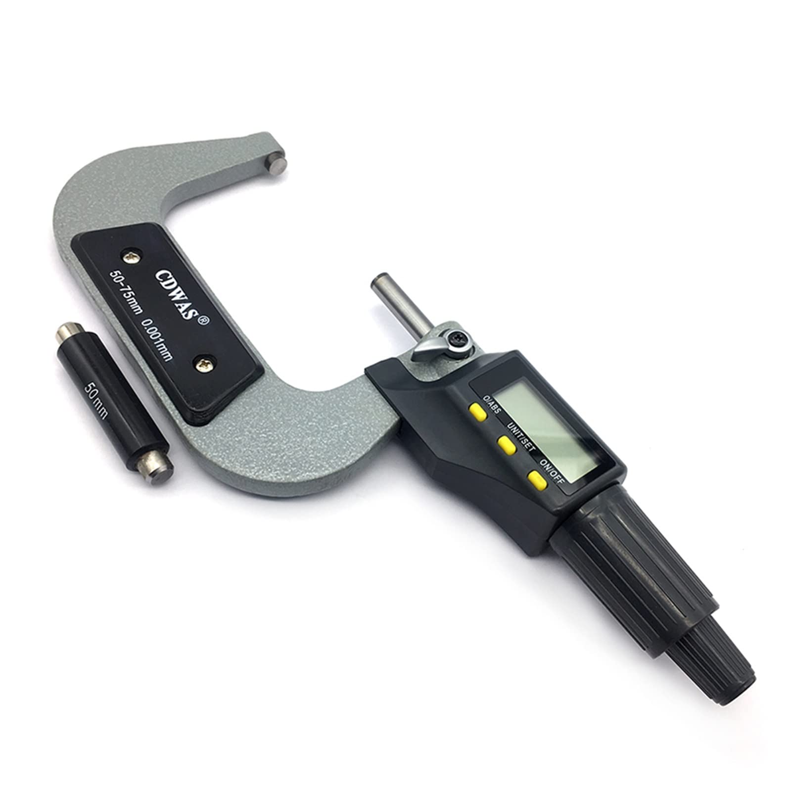 Micrómetro digital 50-75mm 0.001mm Micrómetros exteriores electrónicos estándar Herramientas digitales Calibrador Métrico Micrométrico Micrómetro Tip Herramienta de medición