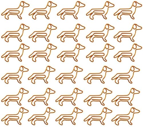 Clips de papel con forma de perro salchicha, clips para marcapáginas, clips de agenda, marcadores de página, suministros de oficina, suministros de